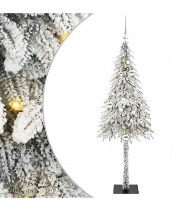 vidaXL Christmas Tree White 150 cm PE and Steel