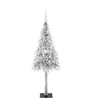 vidaXL Christmas Tree White 150 cm PE and Steel