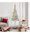 vidaXL Christmas Tree White 150 cm PE and Steel