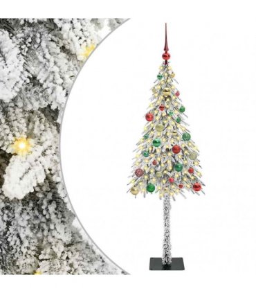 vidaXL Christmas Tree White 150 cm PE and Steel