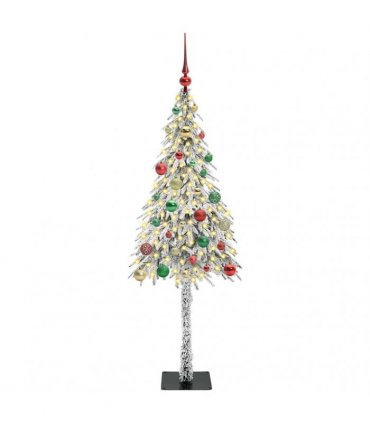 vidaXL Christmas Tree White 150 cm PE and Steel