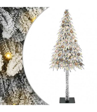 vidaXL Christmas Tree with 300 LEDs White 180 cm PE and Steel