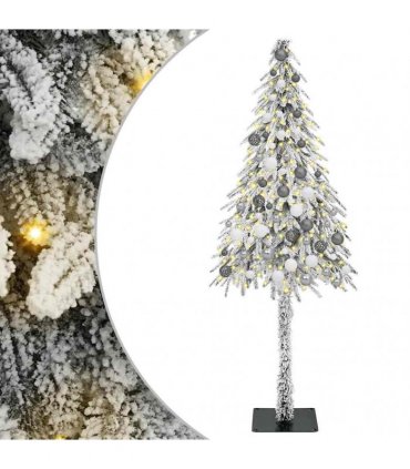vidaXL Christmas Tree with 300 LEDs White 180 cm PE and Steel