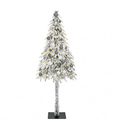 vidaXL Christmas Tree with 300 LEDs White 180 cm PE and Steel