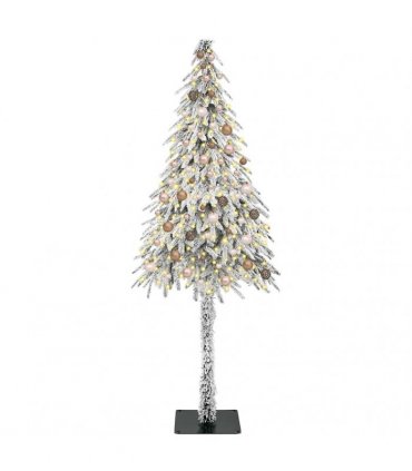 vidaXL Christmas Tree with 300 LEDs White 210 cm PE and Steel