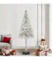 vidaXL Christmas Tree White 210 cm PE and Steel