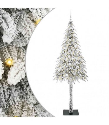 vidaXL Christmas Tree White 210 cm PE and Steel