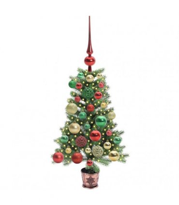 vidaXL Christmas Tree with LED Light Green 65 cm PE