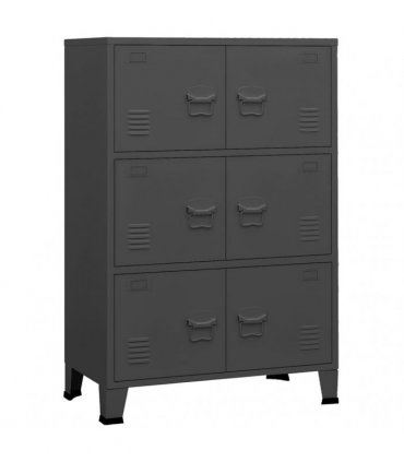 vidaXL Industrial Storage Chest Anthracite 75x40x115 cm Metal