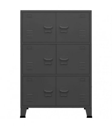 vidaXL Industrial Storage Chest Anthracite 75x40x115 cm Metal