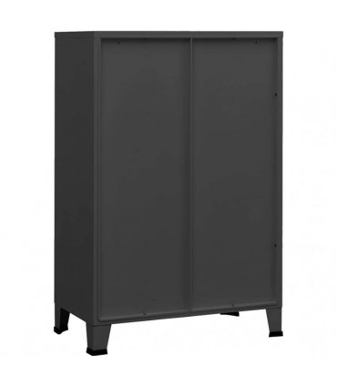 vidaXL Industrial Storage Chest Anthracite 75x40x115 cm Metal