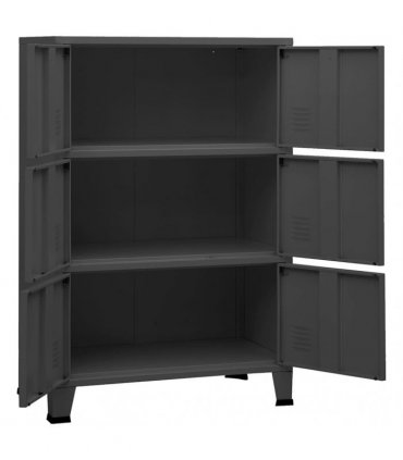 vidaXL Industrial Storage Chest Anthracite 75x40x115 cm Metal
