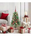 vidaXL Christmas Tree with LED Light Green 90 cm PE