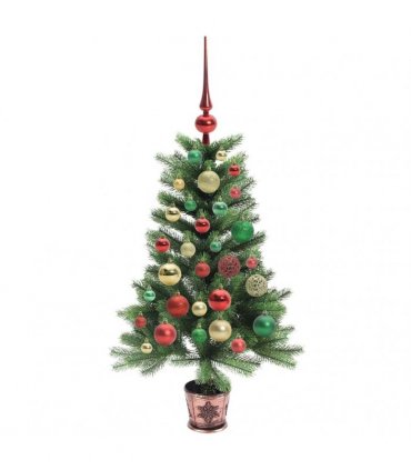 vidaXL Christmas Tree with LED Light Green 90 cm PE