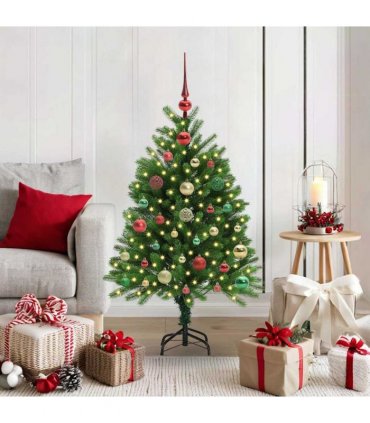 vidaXL Christmas Tree with LED Light Green 120 cm PE