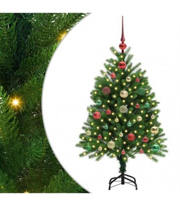 vidaXL Christmas Tree with LED Light Green 120 cm PE