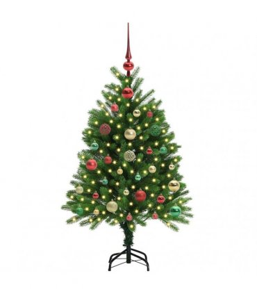 vidaXL Christmas Tree with LED Light Green 120 cm PE