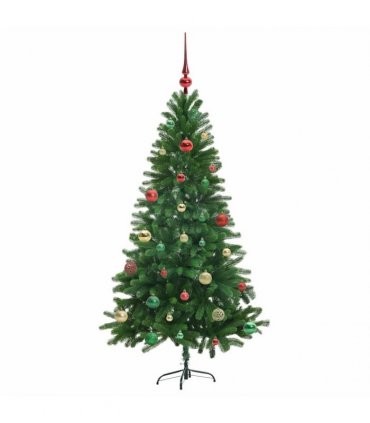 vidaXL Christmas Tree with LED Light Green 150 cm PE