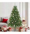 vidaXL Christmas Tree with LED Light Green 180 cm PE