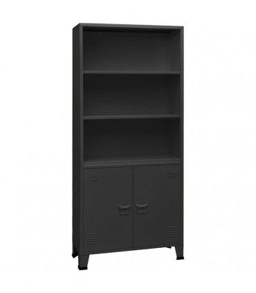 vidaXL Industrial Bookshelf Anthracite 80x32x180 cm Steel