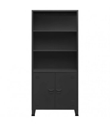 vidaXL Industrial Bookshelf Anthracite 80x32x180 cm Steel