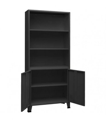 vidaXL Industrial Bookshelf Anthracite 80x32x180 cm Steel
