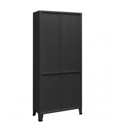 vidaXL Industrial Bookshelf Anthracite 80x32x180 cm Steel