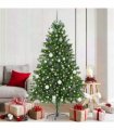 vidaXL Christmas Tree with LED Light Green 180 cm PE