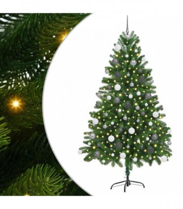 vidaXL Christmas Tree with LED Light Green 180 cm PE