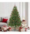 vidaXL Christmas Tree with LED Light Green 180 cm PE
