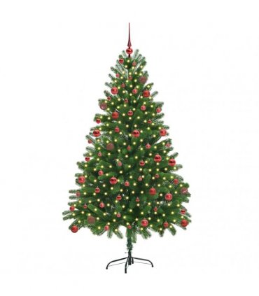 vidaXL Christmas Tree with LED Light Green 180 cm PE