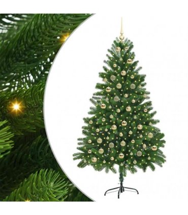vidaXL Christmas Tree with LED Light Green 180 cm PE