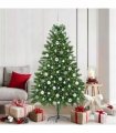 vidaXL Christmas Tree with LED Light Green 180 cm PE