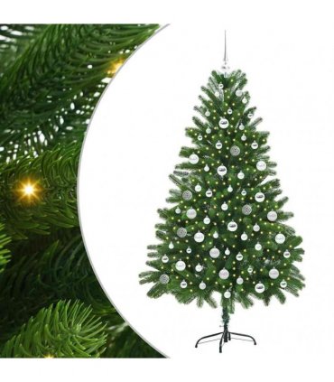 vidaXL Christmas Tree with LED Light Green 180 cm PE