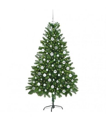 vidaXL Christmas Tree with LED Light Green 180 cm PE