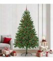 vidaXL Christmas Tree with LED Light Green 210 cm PE