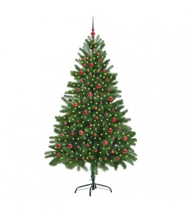 vidaXL Christmas Tree with LED Light Green 210 cm PE