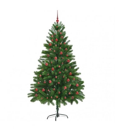 vidaXL Christmas Tree with LED Light Green 210 cm PE