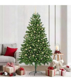 vidaXL Christmas Tree with LED Light Green 210 cm PE
