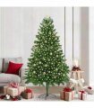 vidaXL Christmas Tree with LED Light Green 210 cm PE