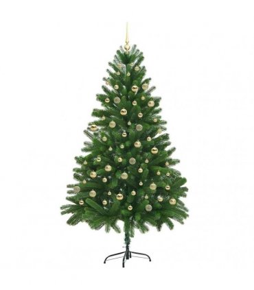 vidaXL Christmas Tree with LED Light Green 210 cm PE