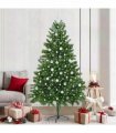 vidaXL Christmas Tree with LED Light Green 210 cm PE