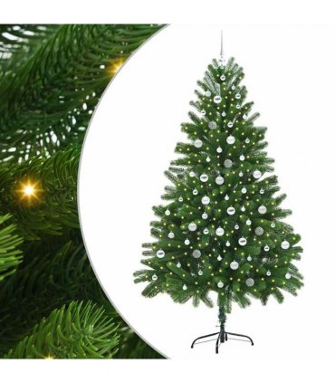 vidaXL Christmas Tree with LED Light Green 210 cm PE