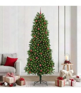 vidaXL Christmas Tree with LED Light Green 240 cm PE