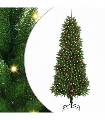 vidaXL Christmas Tree with LED Light Green 240 cm PE