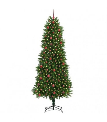 vidaXL Christmas Tree with LED Light Green 240 cm PE