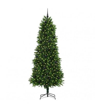 vidaXL Christmas Tree with LED Light Green 240 cm PE