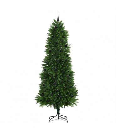 vidaXL Christmas Tree with LED Light Green 240 cm PE