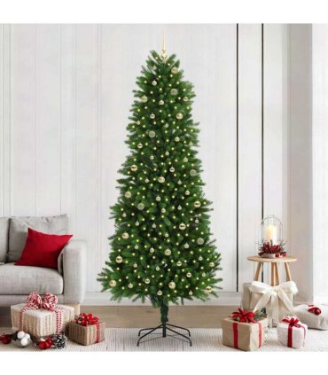 vidaXL Christmas Tree with LED Light Green 240 cm PE