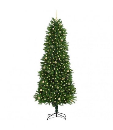vidaXL Christmas Tree with LED Light Green 240 cm PE